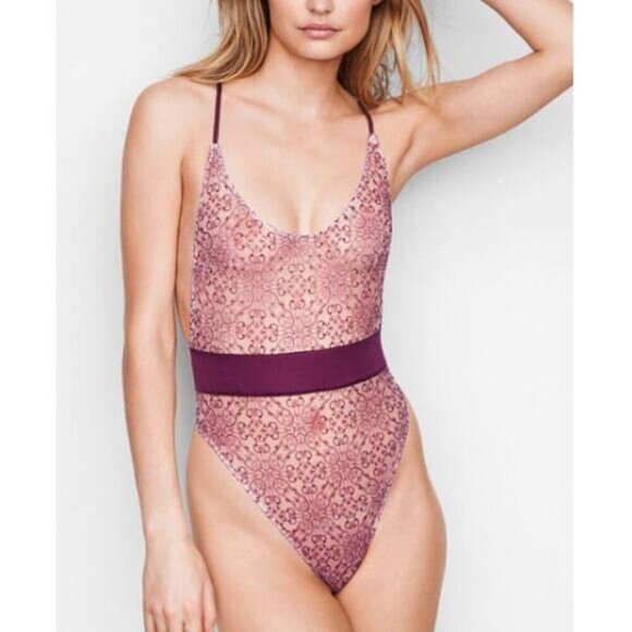 Victoria's Secret Sheer Bodysuit - Size Large - Picture 1 of 8